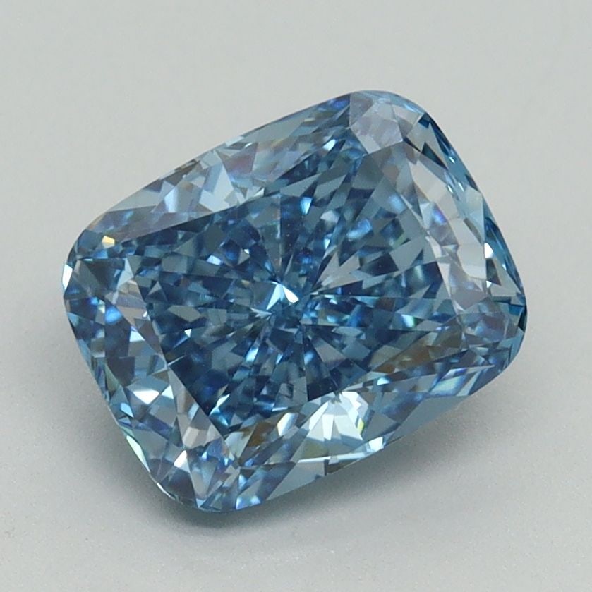 Loose Lab Diamond IGI Cushion Brilliant 2.02ct Fancy Vivid Blue VS2: Loose Lab Diamond IGI Cushion Brilliant 2.02ct Fancy Vivid Blue VS2 IGI-certified loose lab diamond weighing 2.02 carats, colored Fancy Vivid Blue with VS2 clarity, accompanied by excellent polish and