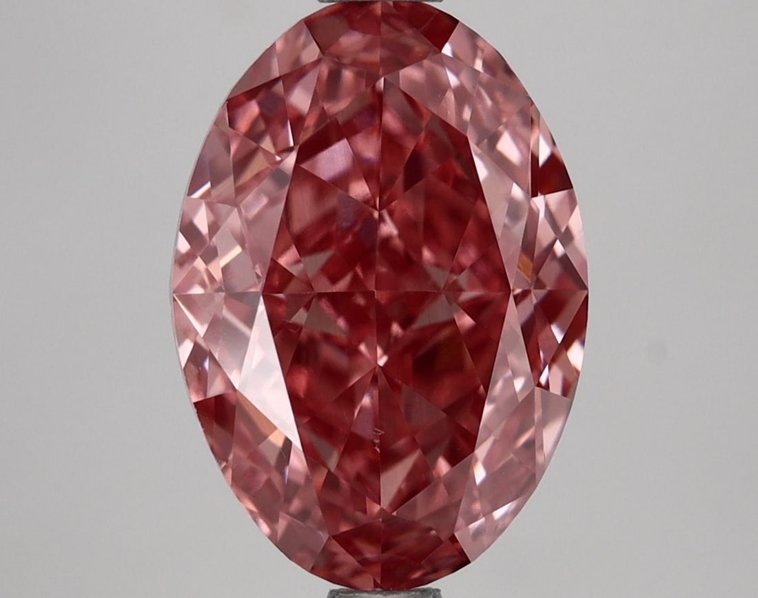 Loose Lab Diamond IGI Oval 3.03ct Fancy Vivid Pink VS1: Loose Lab Diamond IGI Oval 3.03ct Fancy Vivid Pink VS1 This loose lab-grown diamond is an IGI certified 3.03ct Fancy Vivid Pink in VS1 clarity, measuring 10.62L X 7.42W X 4.76H. Item Specifics: Source