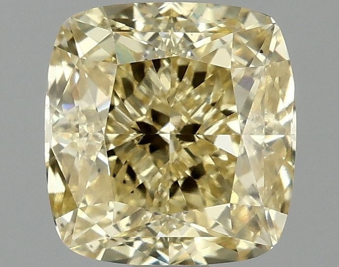 Loose Lab Diamond Cushion Brilliant 1.98ct Fancy Intense Yellow VS1: Loose Lab Diamond Cushion Brilliant 1.98ct Fancy Intense Yellow VS1 This loose lab-grown diamond is a 1.98ct Fancy Intense Yellow in VS1 clarity with no certification, measuring 7.0L X 6.65W X 4.62H.