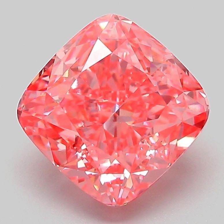 Loose Lab Diamond IGI Cushion Modified 3.07ct Fancy Vivid Pink VVS2: Loose Lab Diamond IGI Cushion Modified 3.07ct Fancy Vivid Pink VVS2 This loose lab-grown diamond is an IGI certified 3.07ct Fancy Vivid Pink in VVS2 clarity, with measurements of 7.95L X 7.93W X 5.38H
