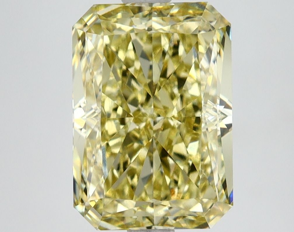 Loose Lab Diamond IGI Radiant 3.78ct Fancy Intense Yellow VVS2: Loose Lab Diamond IGI Radiant 3.78ct Fancy Intense Yellow VVS2 This 3.78ct Loose Lab Diamond features a Fancy Intense Yellow color and VVS2 clarity, IGI certified, with GD polish and symmetry, measuri