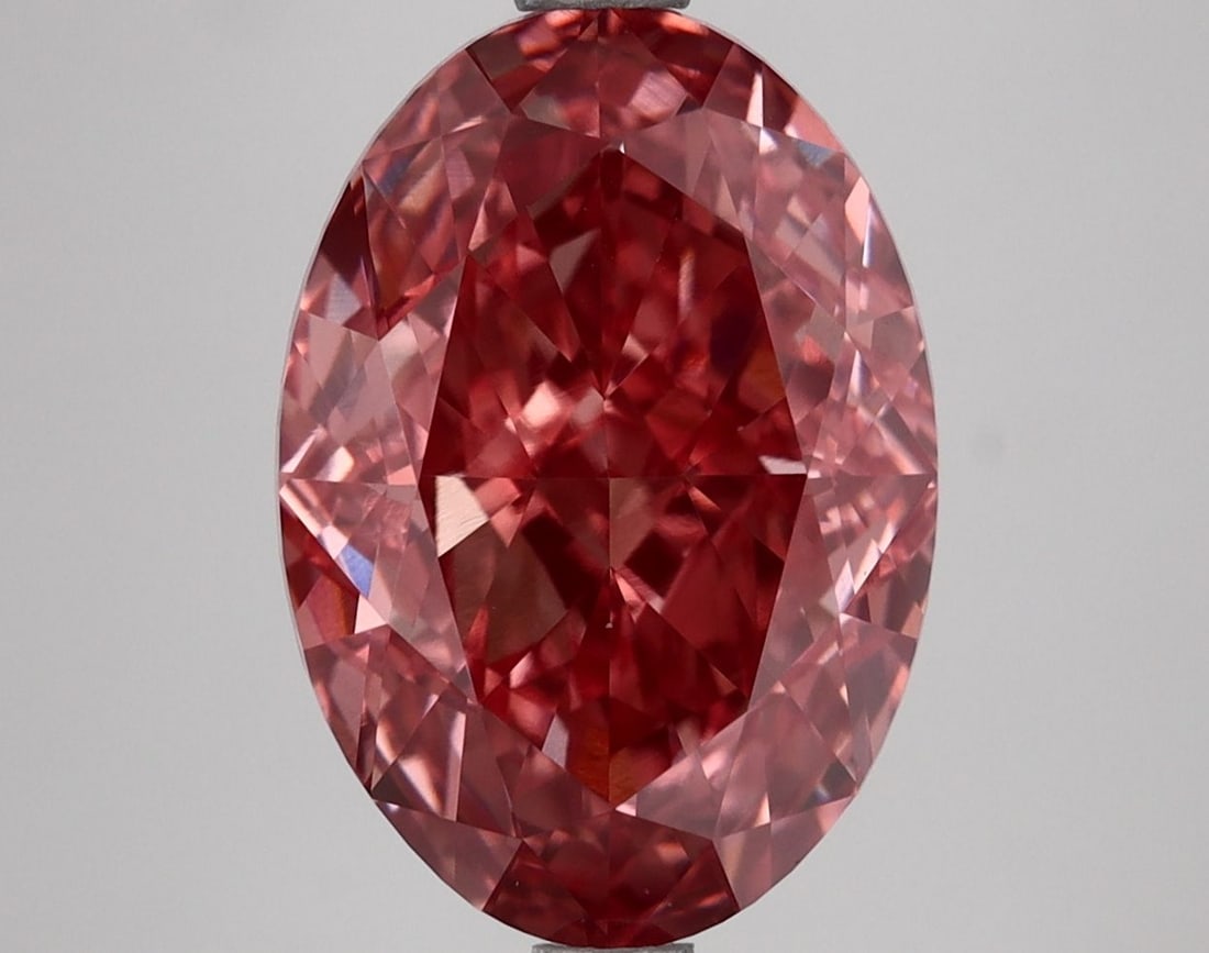 Loose Lab Diamond IGI Oval 4.69ct Fancy Vivid Pink VVS2: Loose Lab Diamond IGI Oval 4.69ct Fancy Vivid Pink VVS2 Loose lab-grown oval diamond, 4.69ct, fancy vivid pink color, clarity VVS2, certified by IGI. Measurements are 12.2L x 8.55W x 5.63H. Item Speci