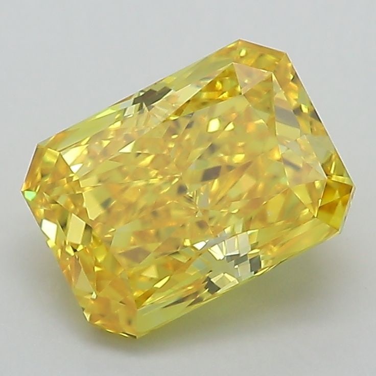 Loose Lab Diamond IGI Radiant 2.12ct Fancy Vivid Yellow VS1: Loose Lab Diamond IGI Radiant 2.12ct Fancy Vivid Yellow VS1 Loose Lab Diamond IGI Radiant, 2.12ct, Fancy Vivid Yellow, VS1 clarity, with excellent polish and symmetry, measuring 8.27L x 6.06W x 4.38H.
