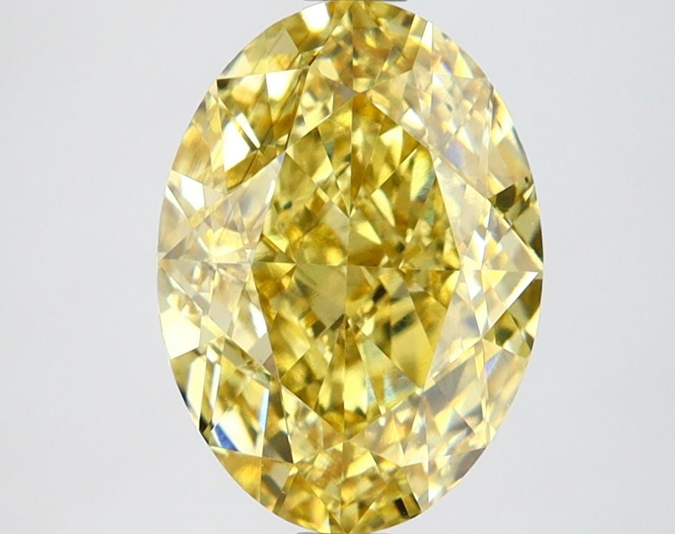 Loose Lab Diamond IGI Oval 3.27ct Fancy Vivid Yellow VS2: Loose Lab Diamond IGI Oval 3.27ct Fancy Vivid Yellow VS2 Loose Lab Diamond IGI Oval, weighing 3.27ct, features a Fancy Vivid Yellow color and VS2 clarity, with good polish and symmetry, measuring 10.5