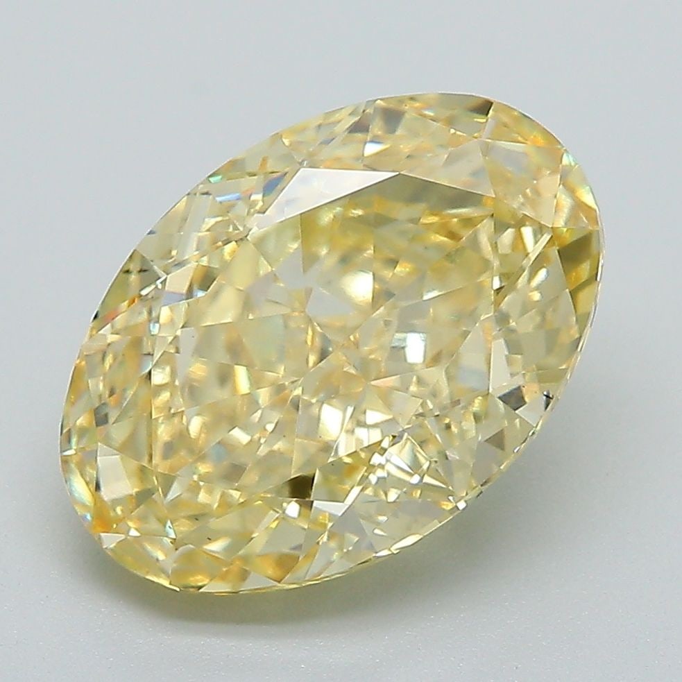 Loose Lab Diamond IGI Oval 4.56ct Fancy Vivid Yellow VS1: Loose Lab Diamond IGI Oval 4.56ct Fancy Vivid Yellow VS1 Loose Lab Diamond IGI Oval, 4.56ct, color Fancy Vivid Yellow, clarity VS1, with excellent polish and symmetry; certified by IGI. Item Specifics