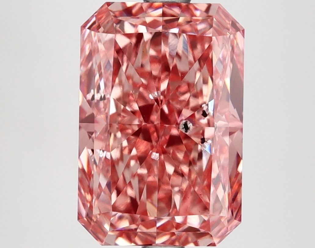 Loose Lab Diamond IGI Radiant 3.87ct Fancy Vivid Pink SI2: Loose Lab Diamond IGI Radiant 3.87ct Fancy Vivid Pink SI2 This 3.87 ct radiant lab-created diamond displays a fancy vivid pink color with SI2 clarity, certified by IGI. Item Specifics: Source: This Is
