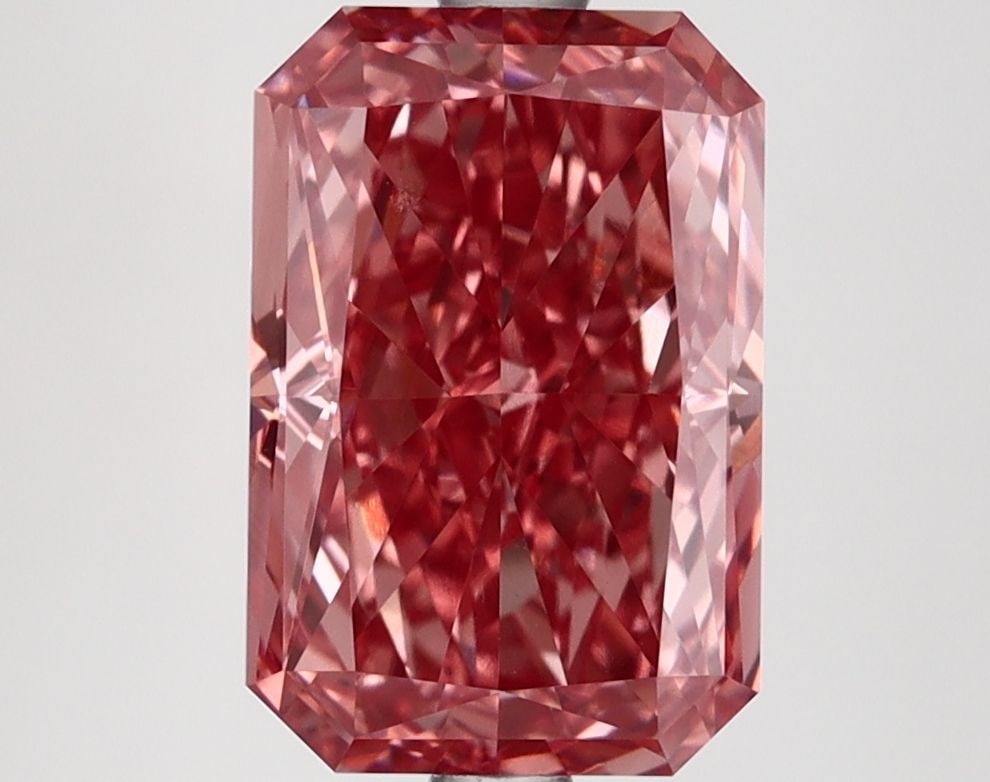 Loose Lab Diamond IGI Radiant 3.53ct Fancy Vivid Pink VS1: Loose Lab Diamond IGI Radiant 3.53ct Fancy Vivid Pink VS1 Loose Lab Diamond IGI Radiant 3.53ct, Fancy Vivid Pink, VS1 clarity, featuring EX polish and EX symmetry; dimensions are 10.5L x 7.03W x 5.01H