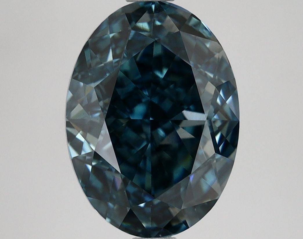 Loose Lab Diamond IGI Oval 4.12ct Fancy Vivid Green Blue VS1: Loose Lab Diamond IGI Oval 4.12ct Fancy Vivid Green Blue VS1 Loose Lab Diamond IGI Oval 4.12ct, Fancy Vivid Green Blue, VS1 clarity, with EX polish and EX symmetry; measures 11.2L x 8.21W x 5.55H. Ite