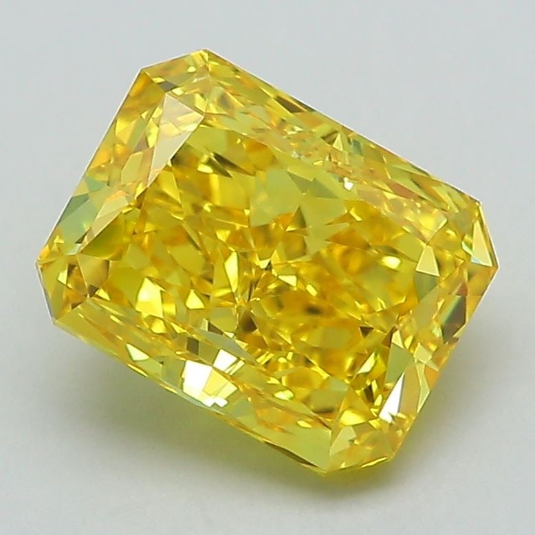 Loose Lab Diamond IGI Radiant 2.51ct Fancy Vivid Yellow VVS2: Loose Lab Diamond IGI Radiant 2.51ct Fancy Vivid Yellow VVS2 Loose lab-grown diamond featuring a 2.51ct radiant cut, fancy vivid yellow color, VVS2 clarity, excellent polish and symmetry, with IGI cer