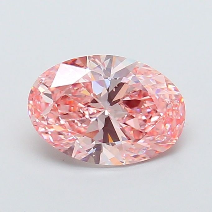 Loose Lab Diamond IGI Oval 2.09ct Fancy Vivid Pink VVS2: Loose Lab Diamond IGI Oval 2.09ct Fancy Vivid Pink VVS2 Loose Lab Diamond IGI Oval 2.09ct Fancy Vivid Pink VVS2, showcasing excellent polish and symmetry, measures 10.47L x 7.22W x 4.35H, certified