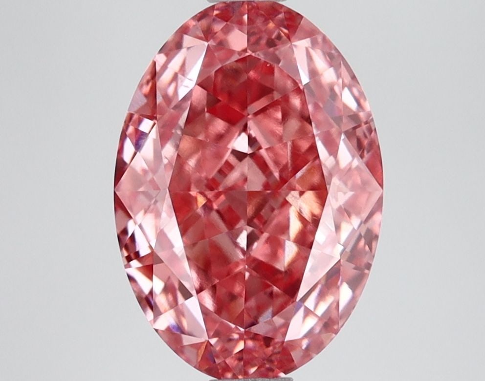 Loose Lab Diamond IGI Oval 3.05ct Fancy Vivid Pink VS1: Loose Lab Diamond IGI Oval 3.05ct Fancy Vivid Pink VS1 Loose Lab Diamond IGI Oval, 3.05ct, Fancy Vivid Pink color, VS1 clarity, featuring excellent polish and symmetry. Certified by IGI, measurements