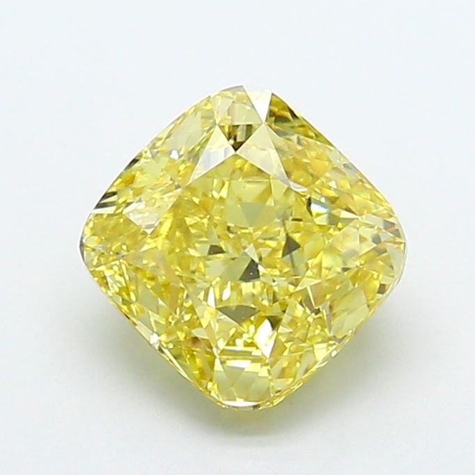Loose Lab Diamond IGI Cushion Modified 4.05ct Fancy Intense Yellow VS2: Loose Lab Diamond IGI Cushion Modified 4.05ct Fancy Intense Yellow VS2 Loose Lab Diamond IGI Cushion Modified, 4.05ct in fancy intense yellow color and clarity VS2, with excellent polish and symmetry;