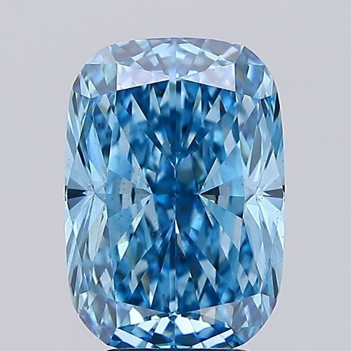Loose Lab Diamond IGI Cushion Modified 4.03ct Fancy Vivid Blue VS2: Loose Lab Diamond IGI Cushion Modified 4.03ct Fancy Vivid Blue VS2 Loose Lab Diamond IGI Cushion Modified, weighing 4.03ct, in Fancy Vivid Blue with VS2 clarity. Certified by IGI, it features excellen