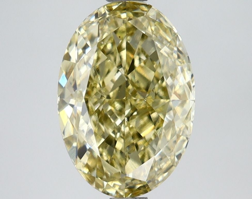 Loose Lab Diamond IGI Oval 2.62ct Fancy Intense Yellow VS1: Loose Lab Diamond IGI Oval 2.62ct Fancy Intense Yellow VS1 Loose Lab Diamond IGI Oval, 2.62ct, Color Fancy Intense Yellow, Clarity VS1, with GD Polish and GD Symmetry; measures 10.37L x 7.18W x