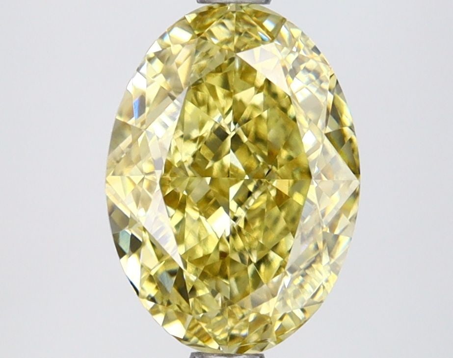 Loose Lab Diamond IGI Oval 2.59ct Fancy Intense Yellow VS1: Loose Lab Diamond IGI Oval 2.59ct Fancy Intense Yellow VS1 This 2.59ct loose lab-grown diamond is an oval cut, colored Fancy Intense Yellow, with VS1 clarity and IGI certification. It exhibits excelle