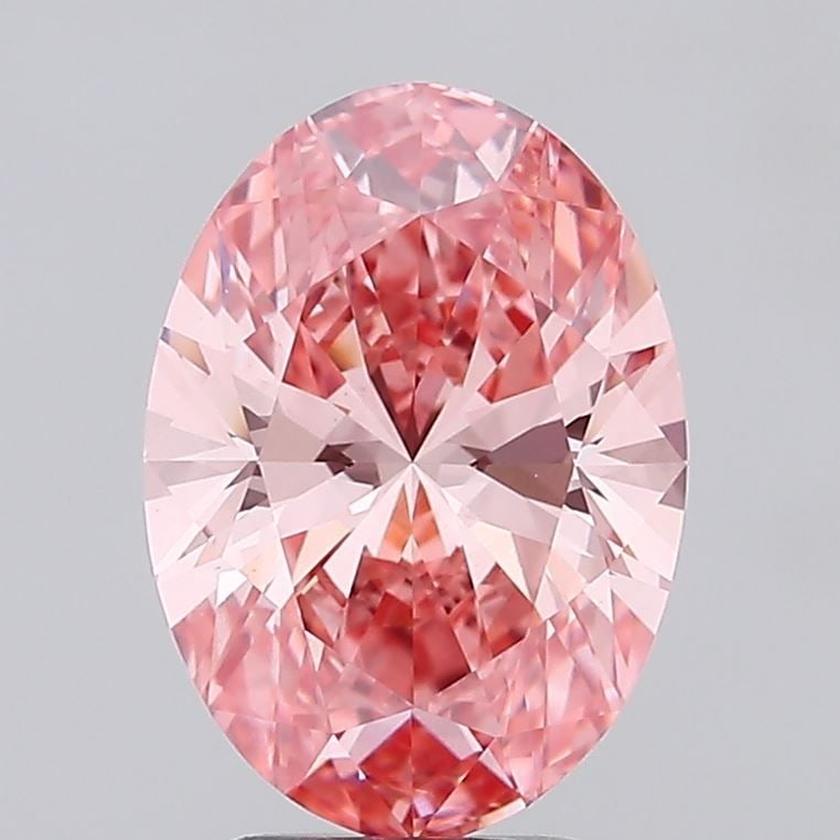 Loose Lab Diamond IGI Oval 3.01ct Fancy Vivid Pink VS1: Loose Lab Diamond IGI Oval 3.01ct Fancy Vivid Pink VS1 Loose Lab Diamond IGI Oval 3.01ct Fancy Vivid Pink VS1, certified by IGI, with excellent polish and symmetry, measuring 11.36L x 8.14W x 5.1H. It