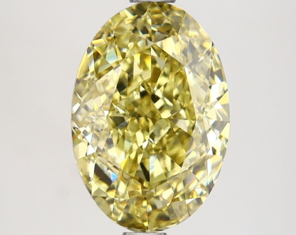 Loose Lab Diamond IGI Oval 2.63ct Fancy Intense Yellow VVS2: Loose Lab Diamond IGI Oval 2.63ct Fancy Intense Yellow VVS2 Loose Lab Diamond IGI Oval, 2.63ct, Fancy Intense Yellow, VVS2 clarity, with excellent polish and symmetry, measuring 10.14L x 6.97W x 4.69H