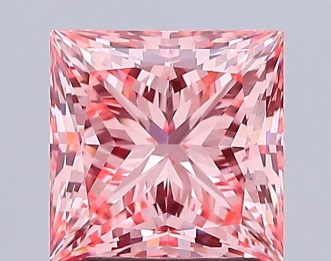 Loose Lab Diamond IGI Princess 2.81ct Fancy Vivid Pink VS1: Loose Lab Diamond IGI Princess 2.81ct Fancy Vivid Pink VS1 Loose Lab Diamond IGI Princess, 2.81ct, Fancy Vivid Pink, VS1 clarity, with excellent polish and very good symmetry, measuring 7.57L x 7.57W