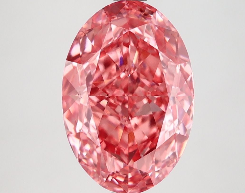 Loose Lab Diamond IGI Oval 3.5ct Fancy Vivid Pink VS2: Loose Lab Diamond IGI Oval 3.5ct Fancy Vivid Pink VS2 Loose lab-grown diamond, IGI certified, oval cut, 3.5ct, Fancy Vivid Pink color, VS2 clarity, GD polish and symmetry, measurements 11.14L x 7.59W