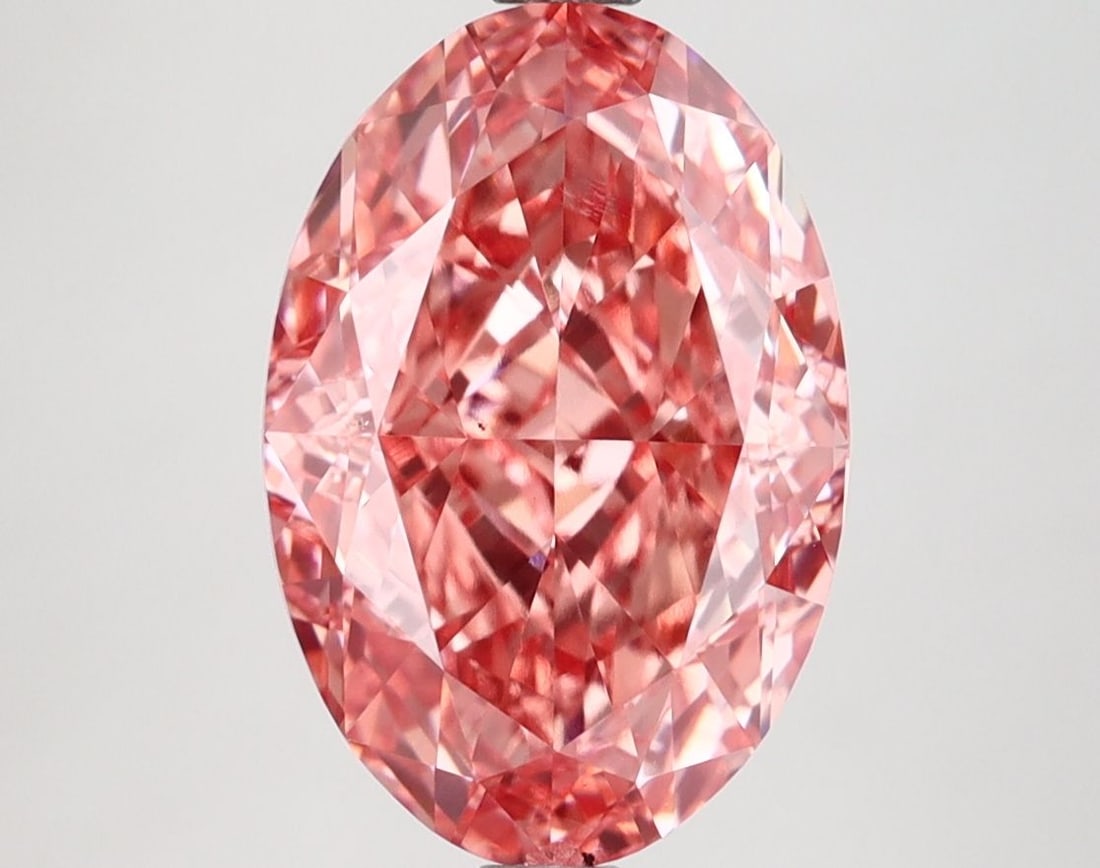 Loose Lab Diamond IGI Oval 4.06ct Fancy Vivid Pink VS2: Loose Lab Diamond IGI Oval 4.06ct Fancy Vivid Pink VS2 This IGI certified loose lab diamond weighs 4.06ct, features an oval cut, and exhibits fancy vivid pink color with VS2 clarity. Item Specifics: S