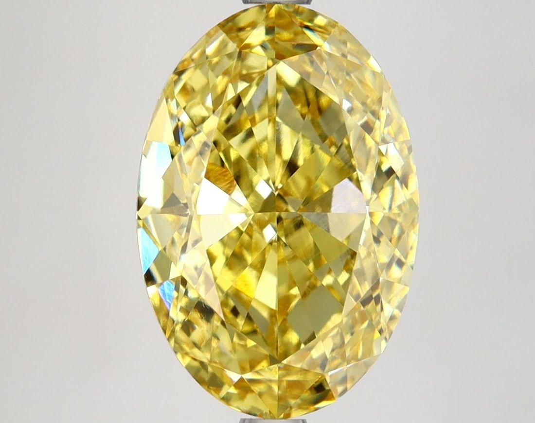 IGI Loose Lab Diamond Oval 4.6ct Fancy Vivid Yellow VVS2: IGI Loose Lab Diamond Oval 4.6ct Fancy Vivid Yellow VVS2 IGI Loose Lab Diamond Oval, 4.6ct, Fancy Vivid Yellow, VVS2 clarity, measurements 12.77L x 8.66W x 5.35H, certified by IGI. Item Specifics: Sou