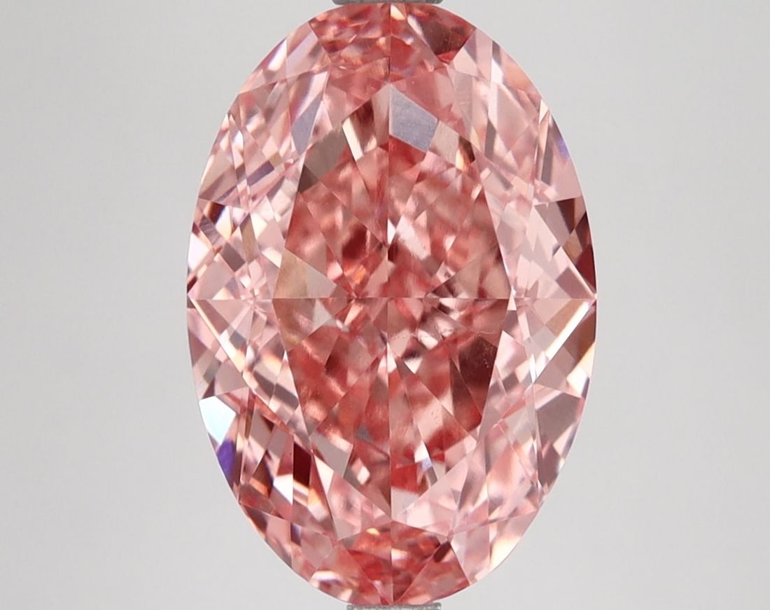 Loose Lab Diamond IGI Oval 4.66ct Fancy Vivid Pink VS1: Loose Lab Diamond IGI Oval 4.66ct Fancy Vivid Pink VS1 Loose Lab Diamond IGI Oval 4.66ct Fancy Vivid Pink VS1, with dimensions of 12.5L x 8.45W x 5.61H, certified by IGI. Item Specifics: Source: This