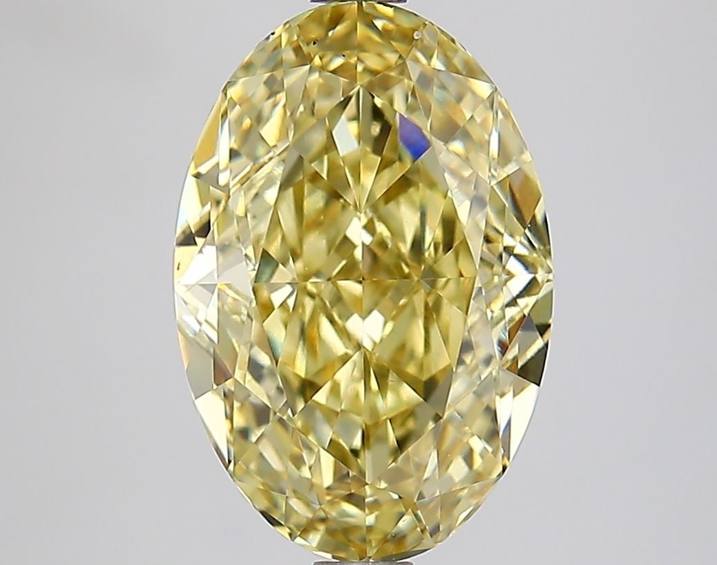 IGI 3.39ct Oval Fancy Intense Yellow VS1 - Loose Lab Diamond: IGI 3.39ct Oval Fancy Intense Yellow VS1 - Loose Lab Diamond IGI 3.39ct Oval Fancy Intense Yellow VS1 loose lab diamond featuring EX polish and symmetry, with dimensions of 11.74L x 7.9W x 4.88H. Item