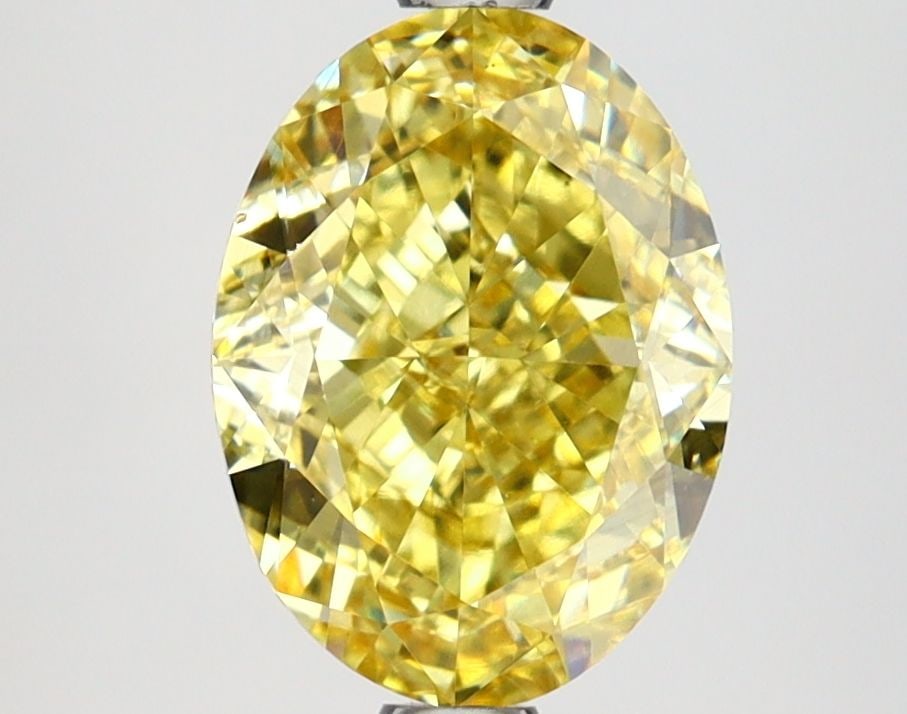 Loose Lab Diamond IGI Oval 2.55ct Fancy Vivid Yellow VS1: Loose Lab Diamond IGI Oval 2.55ct Fancy Vivid Yellow VS1 Loose Lab Diamond IGI certified, 2.55ct, Oval cut, Fancy Vivid Yellow color, VS1 clarity, excellent polish and symmetry, dimensions 9.6L x 7.08