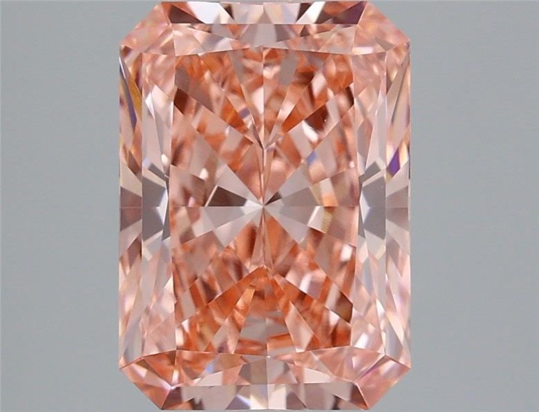 Loose Lab Diamond IGI Radiant 3.07ct Fancy Vivid Pink VVS1: Loose Lab Diamond IGI Radiant 3.07ct Fancy Vivid Pink VVS1 Loose lab-created diamond, IGI certified, 3.07 ct, radiant cut, color Fancy Vivid Pink, clarity VVS1, with excellent polish and symmetry; dim