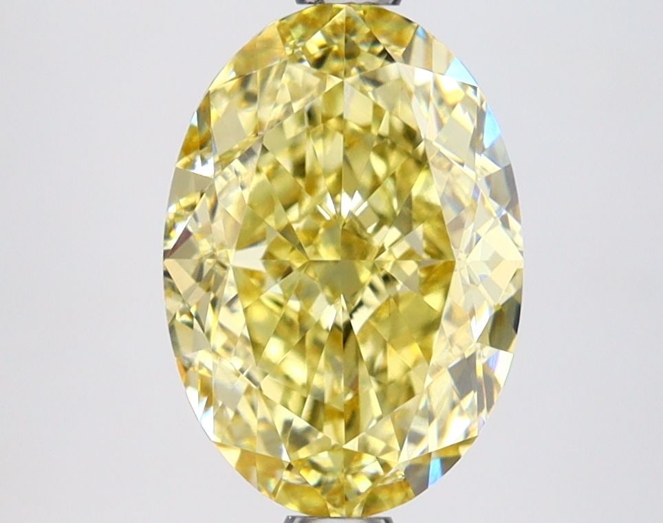 Loose Lab Diamond IGI Oval 2.88ct Fancy Intense Yellow VVS2: Loose Lab Diamond IGI Oval 2.88ct Fancy Intense Yellow VVS2 Loose Lab Diamond IGI certified, 2.88ct oval shape in Fancy Intense Yellow color, VVS2 clarity, excellent polish and symmetry, measuring 10.