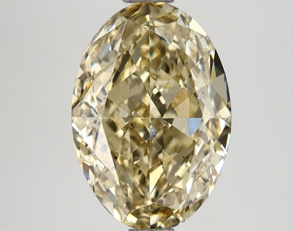 Loose Lab Diamond IGI Oval 2.64ct Fancy Gray Yellow VS1: Loose Lab Diamond IGI Oval 2.64ct Fancy Gray Yellow VS1 Loose Lab Diamond IGI Oval, weighing 2.64ct with a Fancy Gray Yellow color and VS1 clarity, certified by IGI, featuring excellent polish and sym
