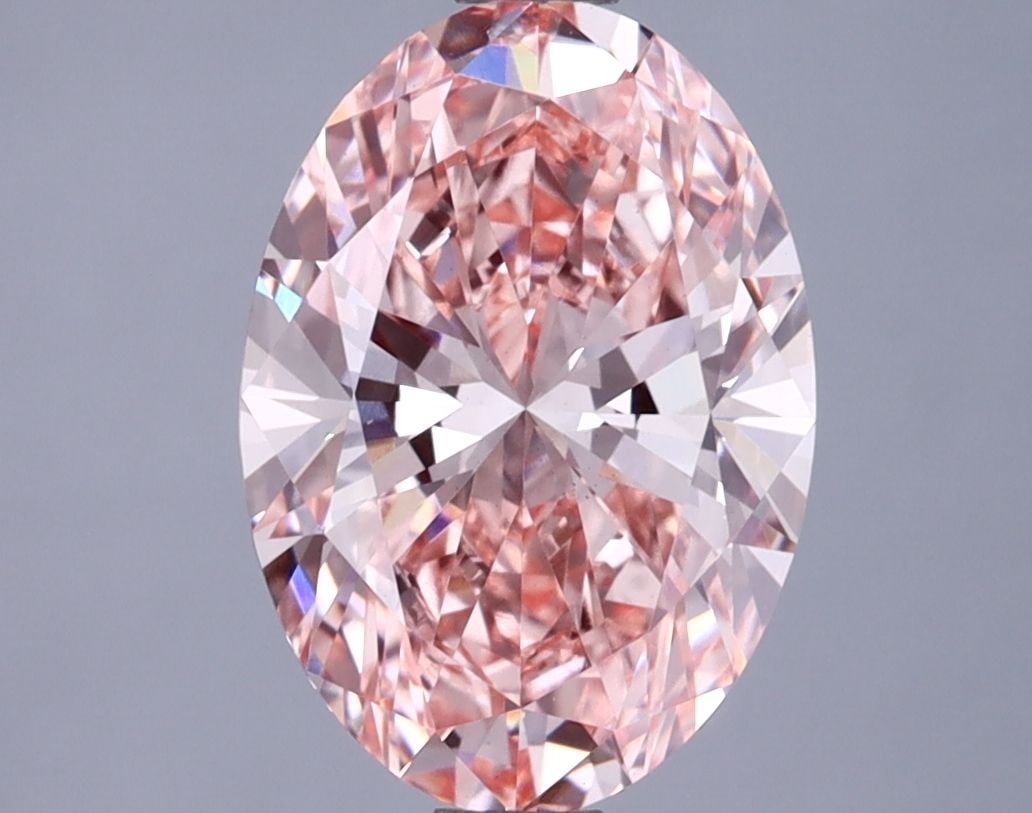 Loose Lab Diamond IGI Oval 2.65ct Fancy Vivid Pink VS1: Loose Lab Diamond IGI Oval 2.65ct Fancy Vivid Pink VS1 Loose Lab Diamond IGI Oval 2.65ct Fancy Vivid Pink VS1, featuring GD polish and symmetry, with dimensions of 11.15L X 7.8W X 4.8H, certified by I