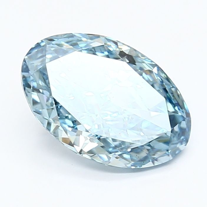 Loose Lab Diamond IGI Oval 2.36ct Fancy Vivid Blue VS2: Loose Lab Diamond IGI Oval 2.36ct Fancy Vivid Blue VS2 Loose lab-grown diamond weighing 2.36ct, oval cut with fancy vivid blue color and clarity VS2, certified by IGI, featuring excellent polish and v