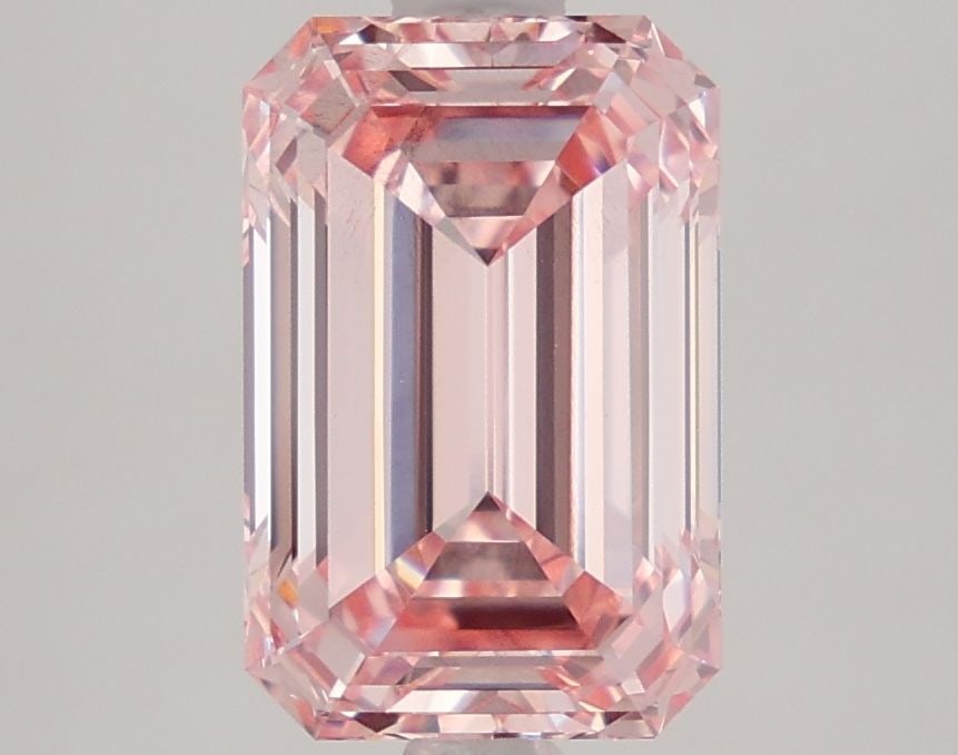 Loose Lab Diamond IGI Emerald 3.1ct Fancy Intense Pink VS2: Loose Lab Diamond IGI Emerald 3.1ct Fancy Intense Pink VS2 Loose lab diamond IGI certified, 3.1ct emerald cut in Fancy Intense Pink color with VS2 clarity, excellent in polish and symmetry, measuring