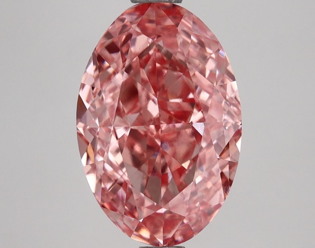 Loose Lab Diamond IGI Oval 2.78ct Fancy Vivid Pink VS1: Loose Lab Diamond IGI Oval 2.78ct Fancy Vivid Pink VS1 Loose Lab Diamond IGI Oval 2.78ct Fancy Vivid Pink VS1, featuring EX Polish and EX Symmetry, with dimensions of 10.68L x 7.15W x 4.62H, certified