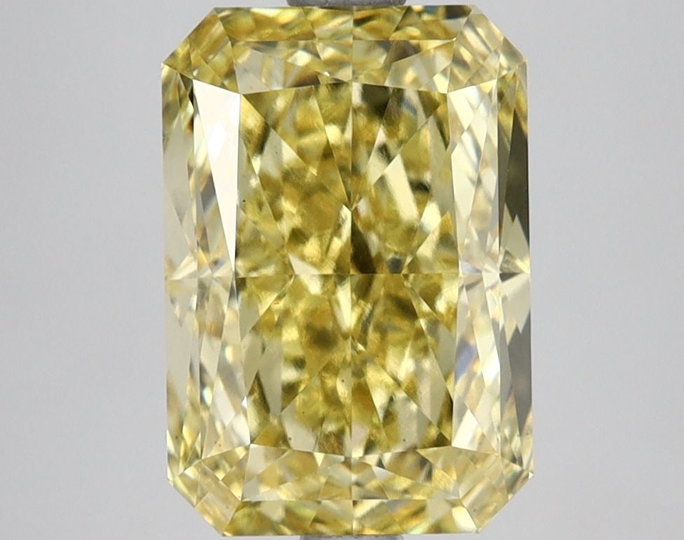 Loose Lab Diamond IGI Radiant 3.63ct Fancy Vivid Yellow VS1: Loose Lab Diamond IGI Radiant 3.63ct Fancy Vivid Yellow VS1 Loose Lab Diamond IGI Radiant 3.63ct Fancy Vivid Yellow VS1, featuring EX Polish and EX Symmetry, measuring 10.25L x 7.1W x 5.04H, certified