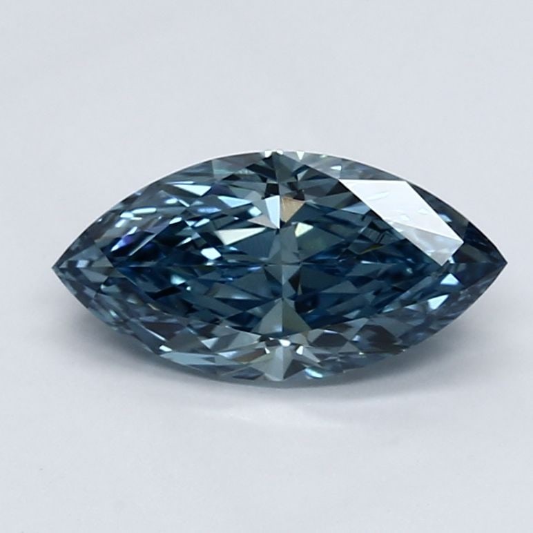 Loose Lab Diamond IGI Marquise 1.55ct Fancy Vivid Blue VS2: Loose Lab Diamond IGI Marquise 1.55ct Fancy Vivid Blue VS2 Loose lab-grown diamond IGI certified, 1.55ct, Fancy Vivid Blue color, VS2 clarity, good polish and symmetry, with measurements of 11.47 x 5.