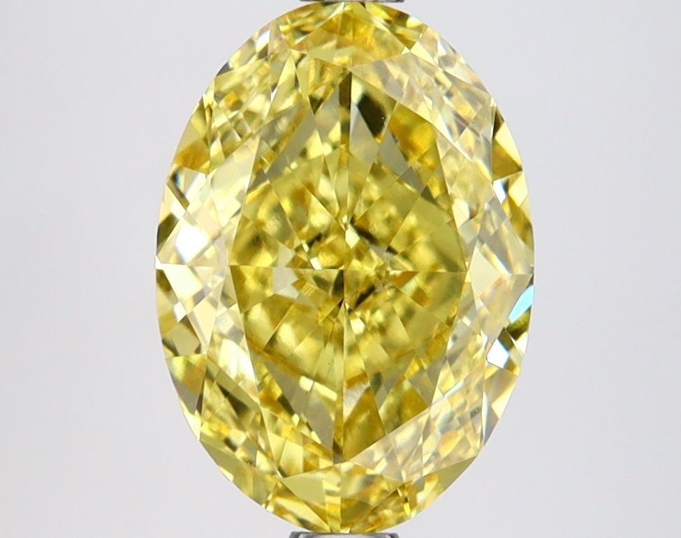 Loose Lab Diamond IGI Oval 2.65ct Fancy Vivid Yellow VVS2: Loose Lab Diamond IGI Oval 2.65ct Fancy Vivid Yellow VVS2 Loose lab-grown diamond IGI certified, 2.65ct, Fancy Vivid Yellow color, VVS2 clarity, excellent polish and symmetry, with measurements of 10.
