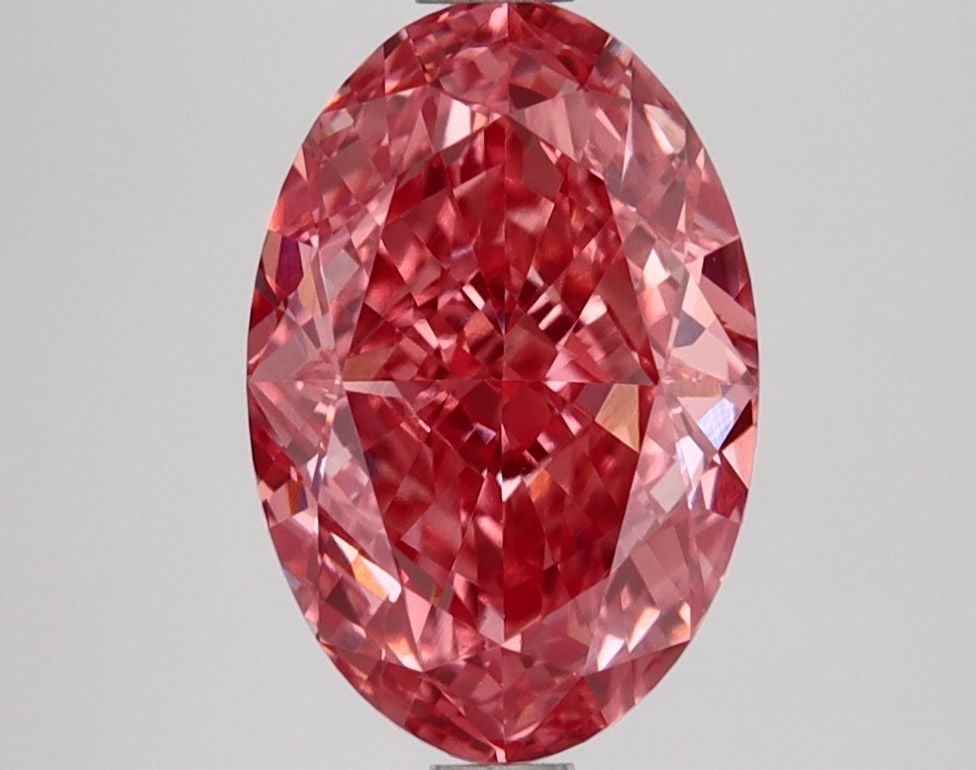 2.63ct Fancy Vivid Pink VS1 IGI Oval Loose Lab Diamond: 2.63ct Fancy Vivid Pink VS1 IGI Oval Loose Lab Diamond Loose lab-grown diamond, IGI certified, 2.63ct, Oval cut, Fancy Vivid Pink color, VS1 clarity, with excellent polish and symmetry; dimensions of
