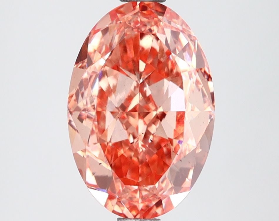 Loose Lab Diamond IGI Oval 2.5ct Fancy Intense Pink VS2: Loose Lab Diamond IGI Oval 2.5ct Fancy Intense Pink VS2 Loose Lab Diamond IGI Oval, 2.5ct, Fancy Intense Pink, VS2 clarity, GD polish, GD symmetry, measures 10.11L x 6.81W x 4.47H, certified IGI. Item