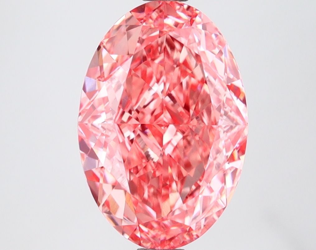 Loose Lab Diamond IGI Oval 2.9ct Fancy Vivid Pink VS1: Loose Lab Diamond IGI Oval 2.9ct Fancy Vivid Pink VS1 Loose Lab Diamond IGI Oval, 2.9ct, Fancy Vivid Pink, VS1 clarity, EX polish, EX symmetry, measures 10.97L x 7.44W x 4.64H, certified IGI. Item Spe