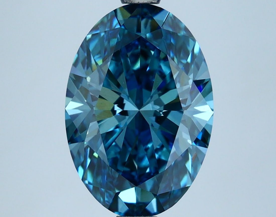 Loose Lab Diamond IGI Oval 3.12ct Fancy Vivid Blue VS1: Loose Lab Diamond IGI Oval 3.12ct Fancy Vivid Blue VS1 Loose lab-grown diamond, 3.12ct, oval cut, fancy vivid blue color, VS1 clarity, IGI certified, dimensions 11.73L x 8.1W x 5.08H. Item Specifics: