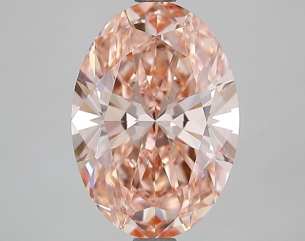 Loose Lab Diamond IGI Oval 3.22ct Fancy Vivid Pink VVS2: Loose Lab Diamond IGI Oval 3.22ct Fancy Vivid Pink VVS2 A stunning 3.22ct Loose Lab Diamond in an oval cut, featuring Fancy Vivid Pink color and VVS2 clarity, with good polish and symmetry, certified
