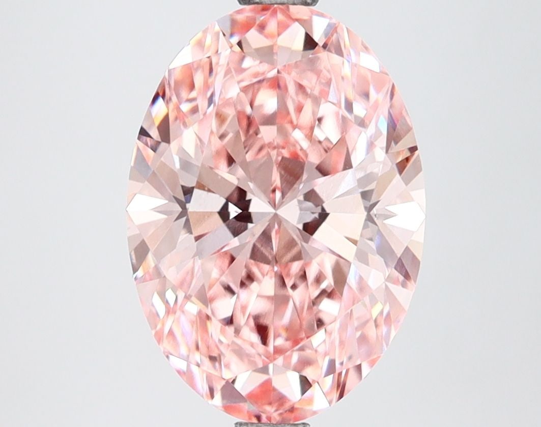 Loose Lab Diamond IGI Oval 2.82ct Fancy Intense Pink VS1: Loose Lab Diamond IGI Oval 2.82ct Fancy Intense Pink VS1 Loose Lab Diamond IGI Oval 2.82ct Fancy Intense Pink VS1 offers excellent polish and symmetry, with dimensions of 11.27L X 7.97W X 4.97H, certi