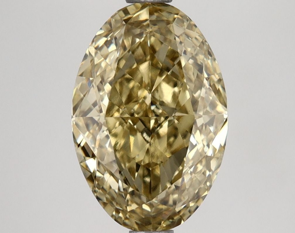 Loose Lab Diamond IGI Oval 2.79ct Fancy Intense Gray Yellow VS1: Loose Lab Diamond IGI Oval 2.79ct Fancy Intense Gray Yellow VS1 Loose Lab Diamond IGI Oval, weighing 2.79ct, with fancy intense gray yellow color and clarity VS1, featuring excellent polish and symmet