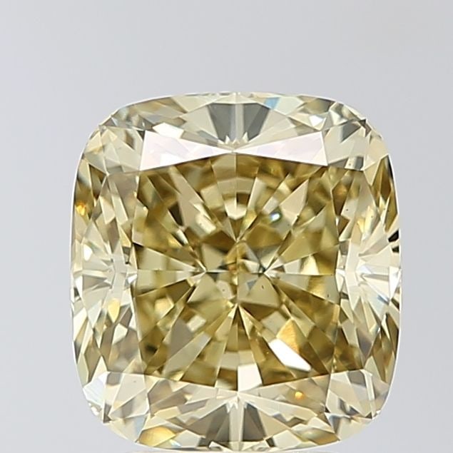 Loose Lab Diamond IGI Cushion Brilliant 3.56ct Fancy Intense Yellow VS1: Loose Lab Diamond IGI Cushion Brilliant 3.56ct Fancy Intense Yellow VS1 Loose Lab Diamond IGI Cushion Brilliant, weighing 3.56ct, with fancy intense yellow color and clarity VS1, featuring excellent p