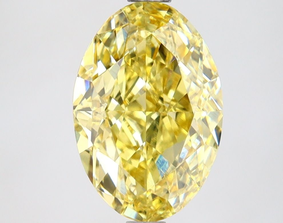 Loose Lab Diamond IGI Oval 2.74ct Fancy Intense Yellow VS1: Loose Lab Diamond IGI Oval 2.74ct Fancy Intense Yellow VS1 Loose lab-grown oval diamond weighing 2.74ct, boasting a Fancy Intense Yellow color and VS1 clarity, with excellent polish and symmetry, cert