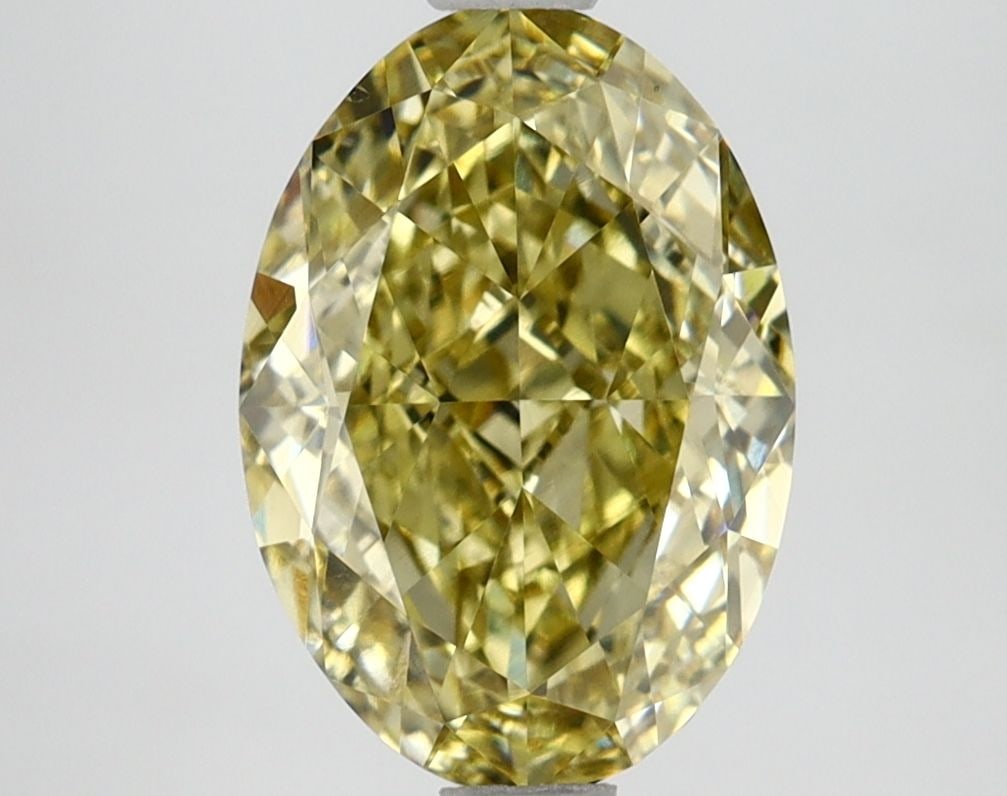 Loose Lab Diamond IGI Oval 2.9ct Fancy Intense Yellow VS2: Loose Lab Diamond IGI Oval 2.9ct Fancy Intense Yellow VS2 Loose lab-grown diamond certified by IGI, weighing 2.9ct with a Fancy Intense Yellow color, VS2 clarity, and measurements of 10.75L x 7.53W x