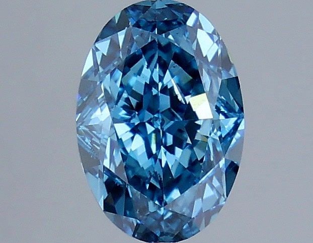 Loose Lab Diamond IGI Oval 1.59ct Fancy Vivid Blue SI1 (1 of 1)