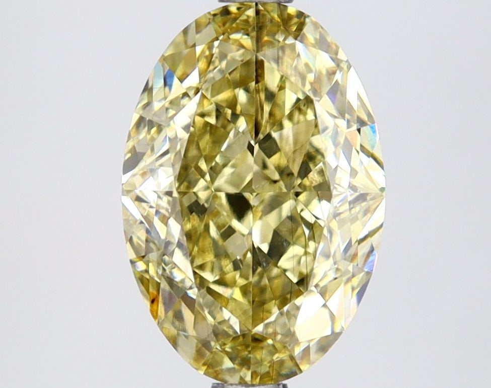 Loose Lab Diamond IGI Oval 2.93ct Fancy Intense Yellow SI1: Loose Lab Diamond IGI Oval 2.93ct Fancy Intense Yellow SI1 Loose Lab Diamond IGI Oval, 2.93ct, Fancy Intense Yellow color, SI1 clarity, with excellent polish and symmetry. Certified by IGI, measuring